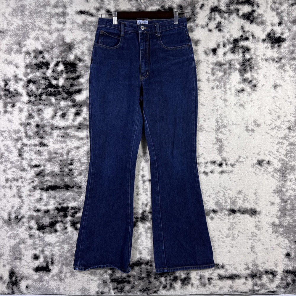 Carolina Blues Jeans Womens Size 8‎ Dark Wash Blue Cotton Flare Boho Hippie 70s